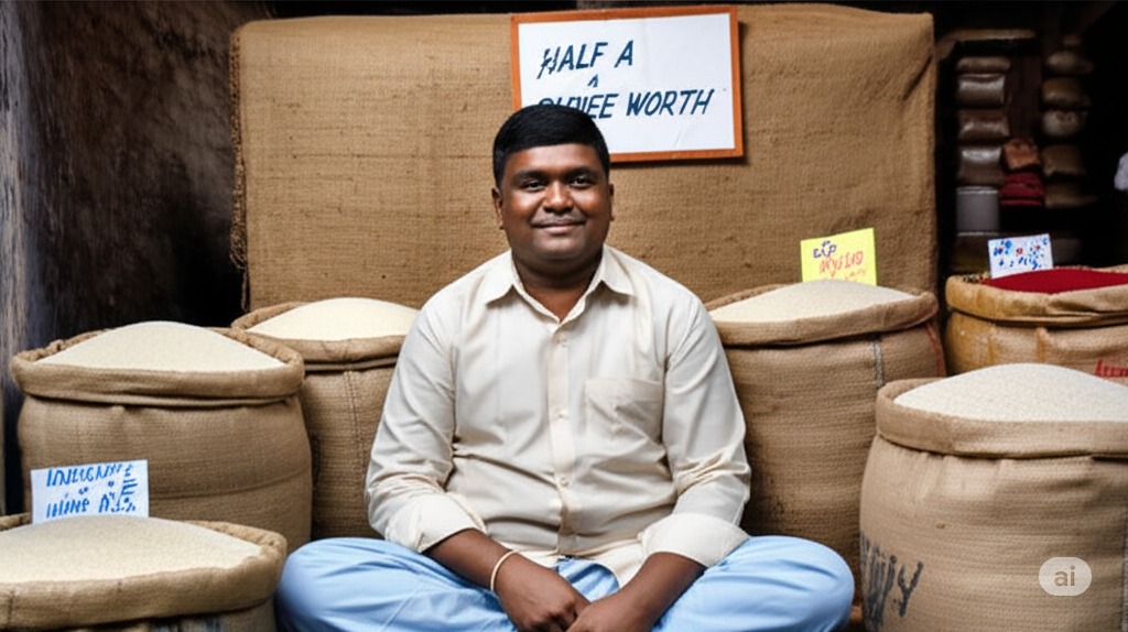 half a rupee worth